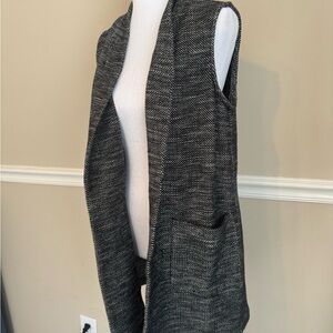 Eileen Fisher Charcoal Sleeveless Vest Vintage Cotton